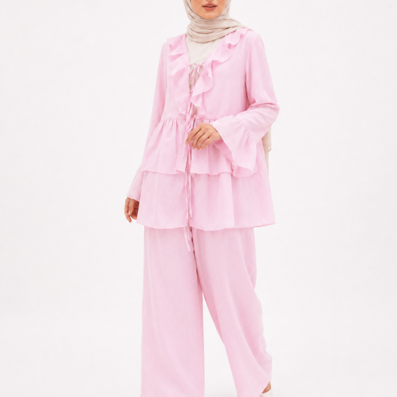 Soft Ruffle Layered Set