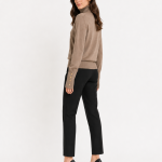 Button Cuff Turtleneck Knit Top