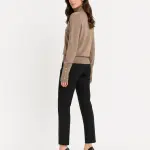 Button Cuff Turtleneck Knit Top