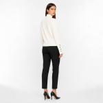 Button Cuff Turtleneck Knit Top