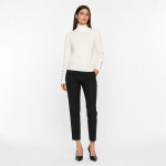 Button Cuff Turtleneck Knit Top
