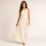 Pleated Maxi Skirt