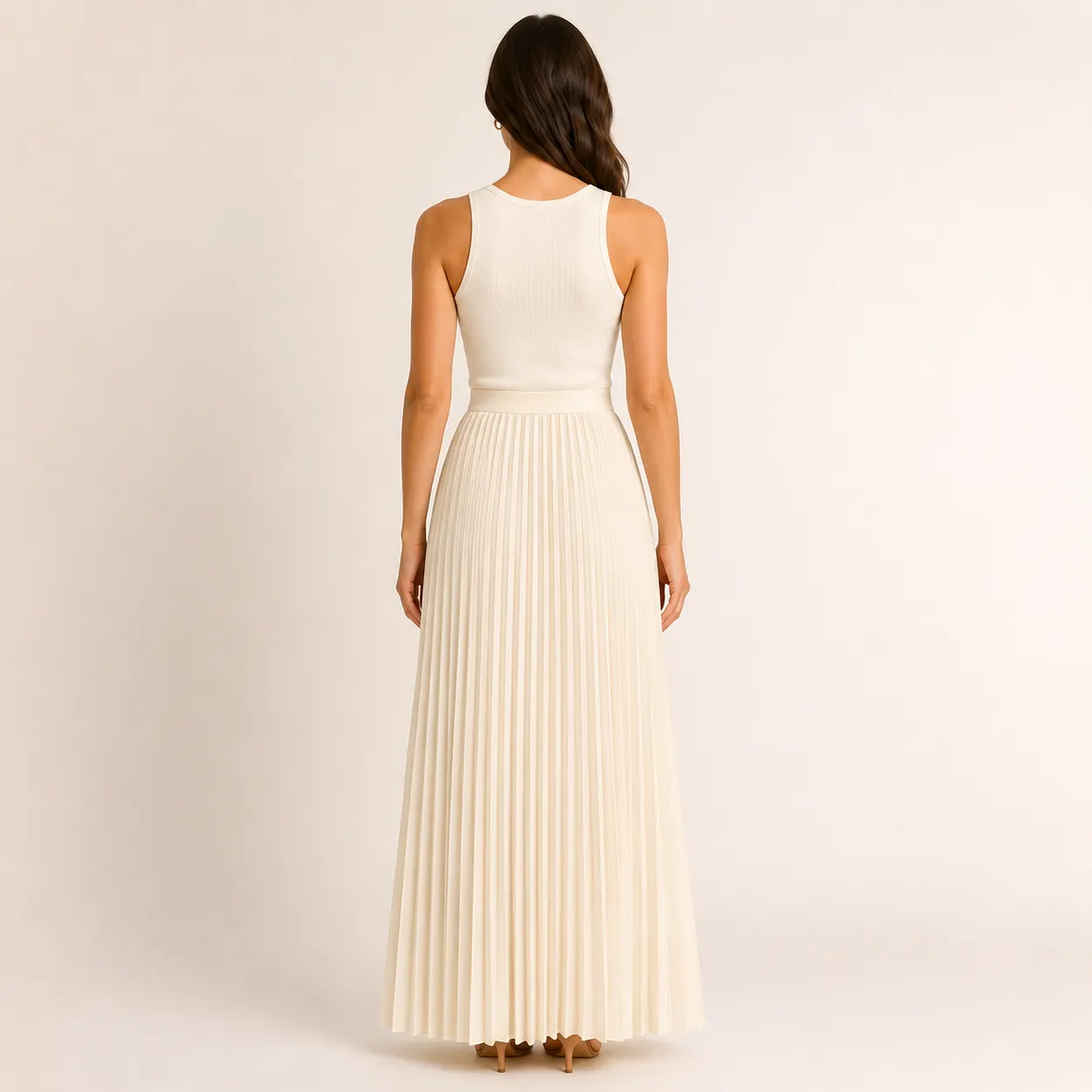 Pleated Maxi Skirt-3
