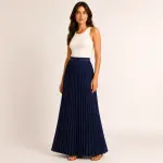 Pleated Maxi Skirt
