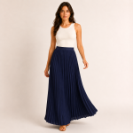 Pleated Maxi Skirt