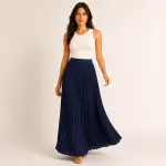 Pleated Maxi Skirt