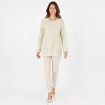Shimmer Trim Long Top