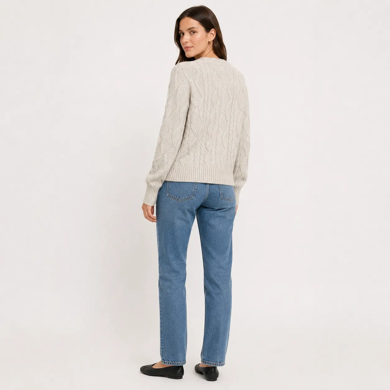 Cable Knit Button Cardigan-4