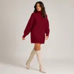 Oversized Knit Turtleneck Top