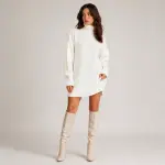 Oversized Knit Turtleneck Top
