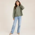 Bow Detail Cozy Knit Sweater