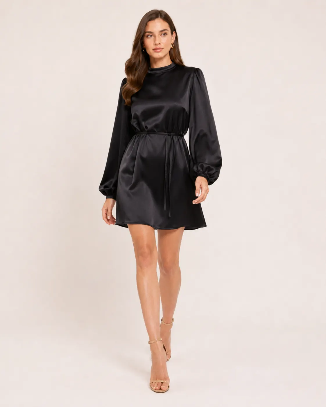 Satin Belted Blouse