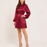 Satin Belted Blouse