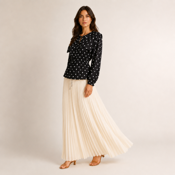 Polka Dot Tie-Waist Chemise