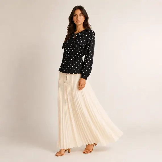 Polka Dot Tie-Waist Chemise