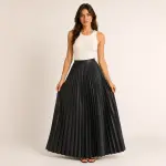 Pleated Maxi Skirt