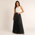 Pleated Maxi Skirt