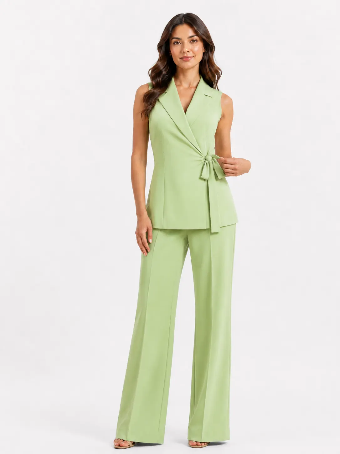 Tailored Wrap Vest Set-3