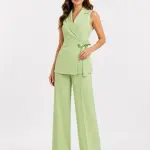 Tailored Wrap Vest Set