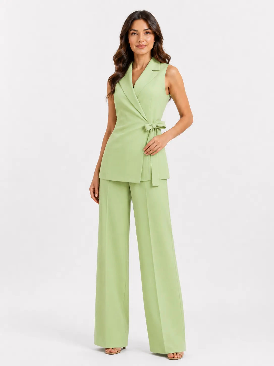 Tailored Wrap Vest Set-4