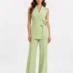 Tailored Wrap Vest Set