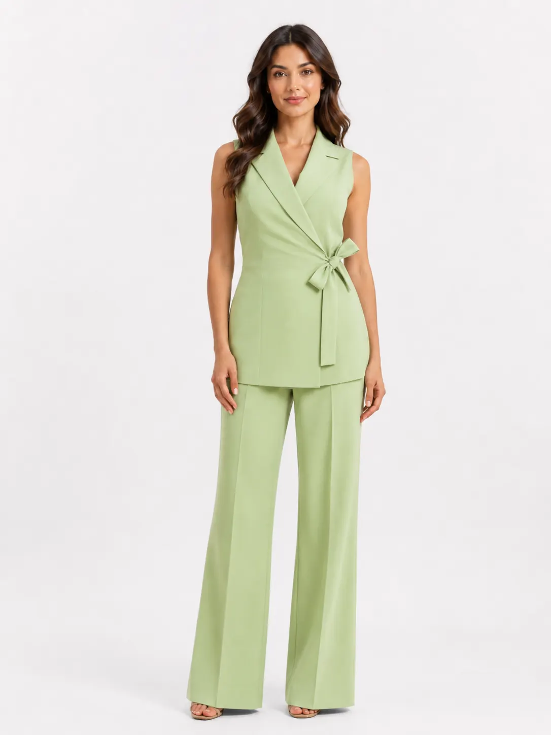 Tailored Wrap Vest Set