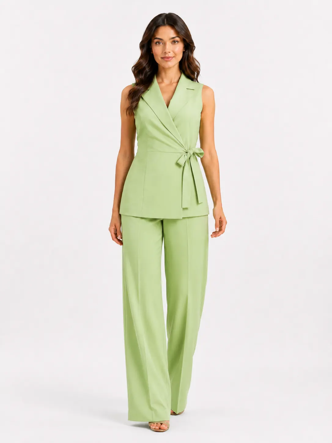 Tailored Wrap Vest Set-2