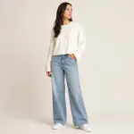 Button Cuff Relaxed Knit Top