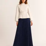 Puff Sleeve Waist Blouse