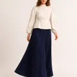 Puff Sleeve Waist Blouse