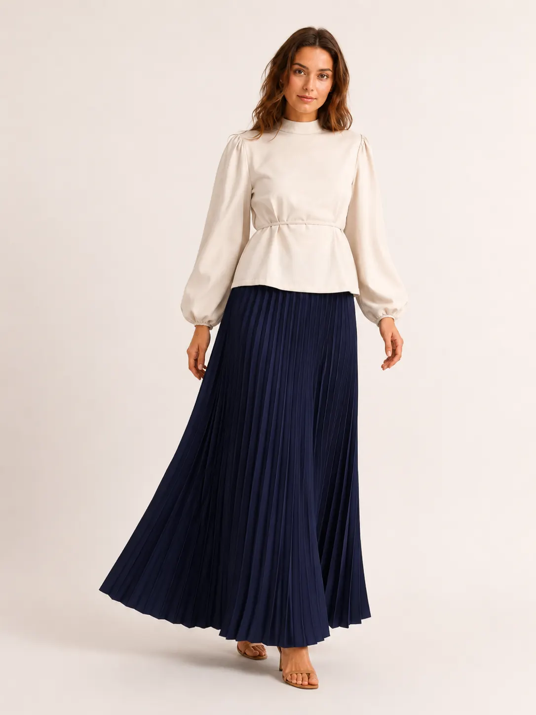 Puff Sleeve Waist Blouse-4