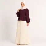 Puff Sleeve Waist Blouse