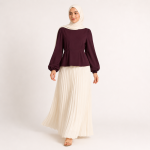 Puff Sleeve Waist Blouse