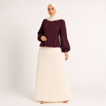 Puff Sleeve Waist Blouse