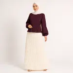 Puff Sleeve Waist Blouse