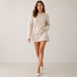 Crystal Trim Soft Knit Sweater