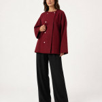 Burgundy Button Jacket