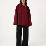 Burgundy Button Jacket