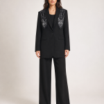 Scarf Detail Tailored Blazer