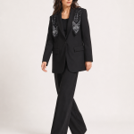 Scarf Detail Tailored Blazer