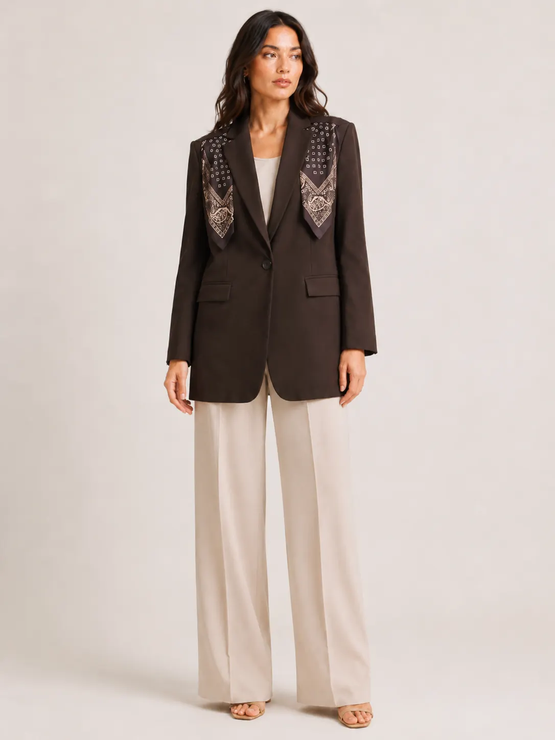 Scarf Detail Tailored Blazer
