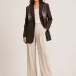 Scarf Detail Tailored Blazer