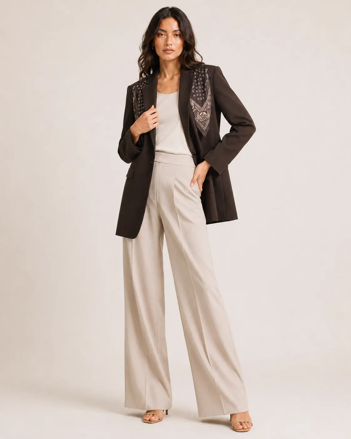 Scarf Detail Tailored Blazer