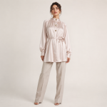 Satin Tie-Waist Tunic Chemise