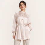 Satin Tie-Waist Tunic Chemise