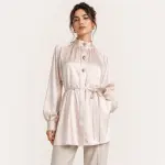 Satin Tie-Waist Tunic Chemise