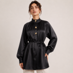 Satin Tie-Waist Tunic Chemise