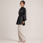 Satin Tie-Waist Tunic Chemise
